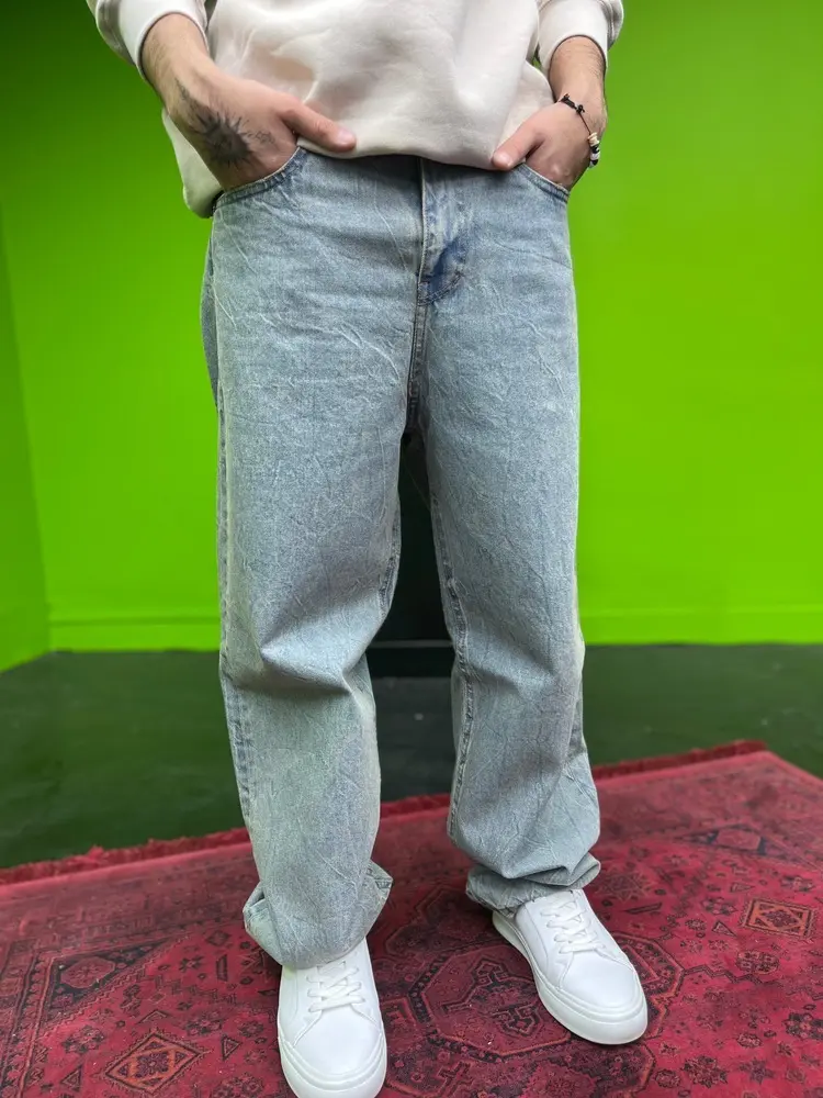 شلوار جین آبی کاستوم 202