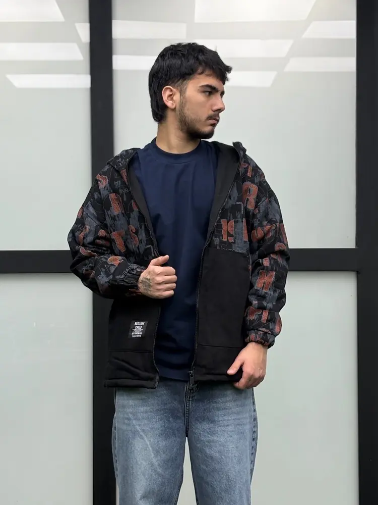 کاپشن وارداتی طرح دار