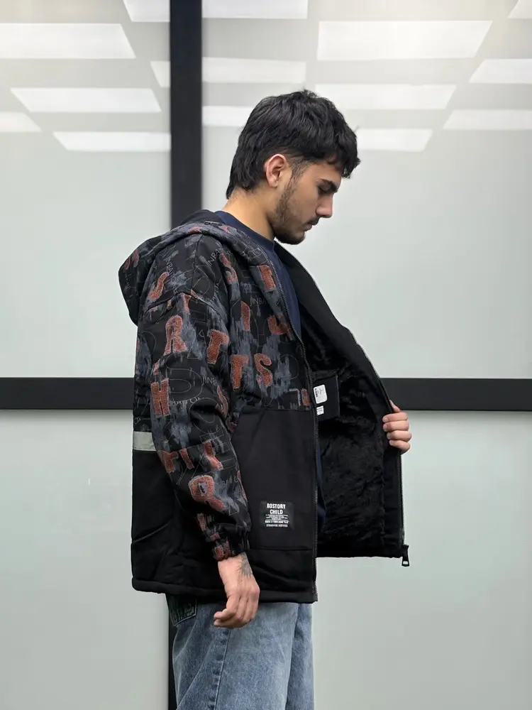 کاپشن وارداتی طرح دار