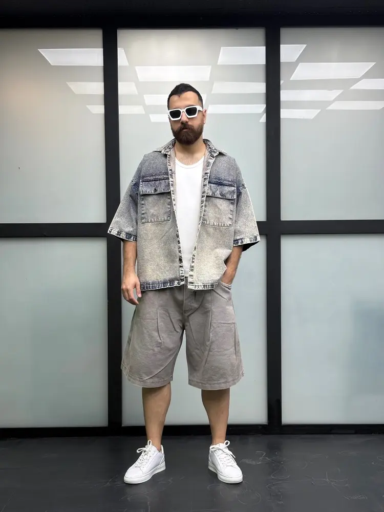 شلوارک کتان جین زارا